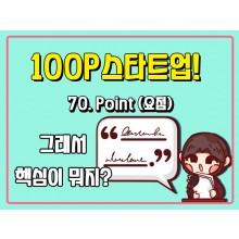 [100P 강의] 70강 - Point (요점)